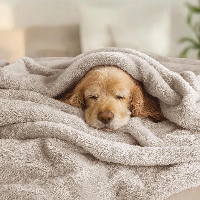 Exclusivo Mezcla Plush Fuzzy Fleece Bed Blanket Twin Size, Super Soft, Fluffy - Image 3