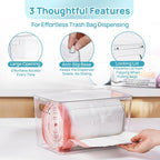 Vtopmart 2 Pack Clear Trash Bag Holder, Stackable Garbage Bag Dispenser