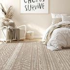 Nakagishi 10x14 Area Rugs Living Room: Washable Boho Large Neutral Modern Soft - Image 6