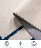 YIHOUSE Boho 5x7 Area Rugs for Living Room, Western Beige and Blue Rug - Image 6