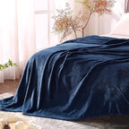 BEDELITE Fleece Blanket Navy Blue Throw Blanket - Image 6