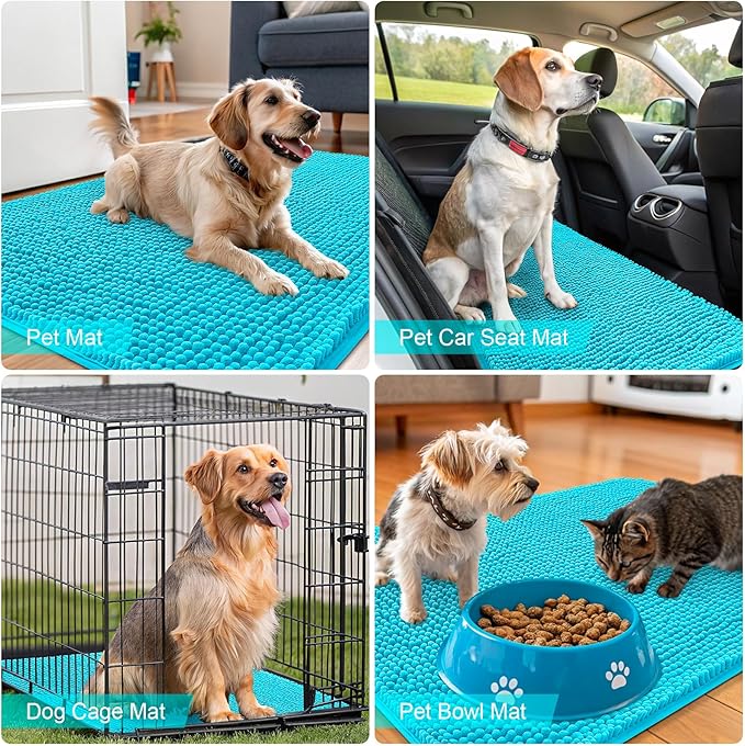 OLANLY Dog Door Mat for Muddy Paws 59x32, Absorbs Moisture and Dirt, Absorbent - Image 7