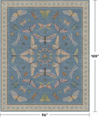 Washable Living Room Rug 8x10, Dusty Blue Area Rugs - Image 2