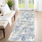 2x7 Runner Rug for Hallway, Washable Modern Abstract Runner Rugs Neutral Soft by XLUEZ