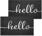 EARTHALL Door Mat 2-Pack Outside Inside Hello Doormat 30"x17.5" Durable Floor - Image 8