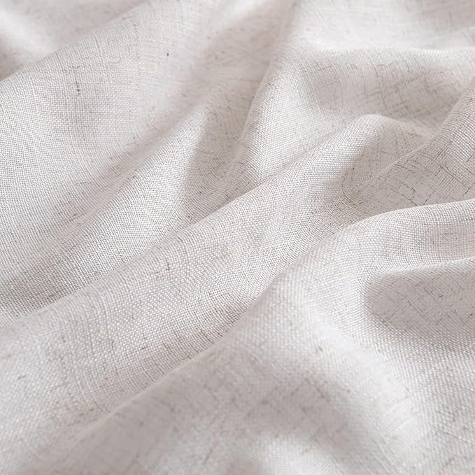 MIULEE White Linen Curtains 108 Inches Long - Image 4