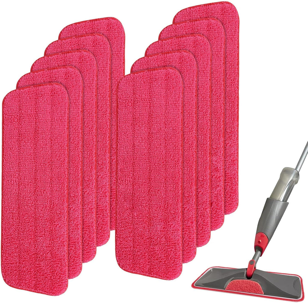 Replacement Microfiber Mop Pad for Rubbermaid Reveal Spray Mop - 8 Pack 16.5" Wet & Dry Floor Cleaning Refills Reusable Fit for Any Microfiber Reveal Flat Mop