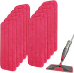 Replacement Microfiber Mop Pad for Rubbermaid Reveal Spray Mop - 8 Pack 16.5" Wet & Dry Floor Cleaning Refills Reusable Fit for Any Microfiber Reveal Flat Mop