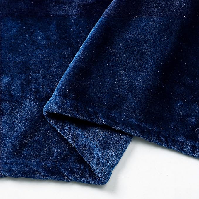 JIAHANNHA Classic Blue Throw Blanket Fleece Blanket Throw Size, Super Soft Cozy - Image 4