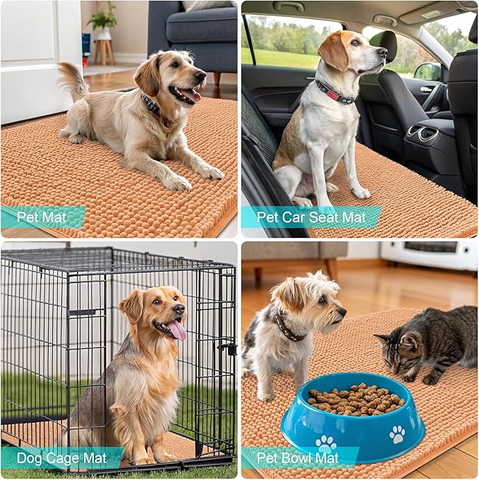 OLANLY Dog Door Mat for Muddy Paws 30x20, Absorbs Moisture and Dirt, Absorbent - Image 7