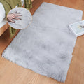 ORINOVA Light Gray Faux Fuzzy Fur Washable Rugs by ORINOVA