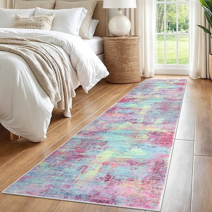IOHOUZE Abstract Runner Rug 2x8 Ft Washable Runners - Image 8