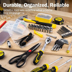 DOWELL 299-Piece Professional Hand Tool Set, Ultimate Drawer Toolbox with Sockets, Pliers, Hex Keys, Screwdrivers for Home, Auto Repair, Workshop & Emergency DIY