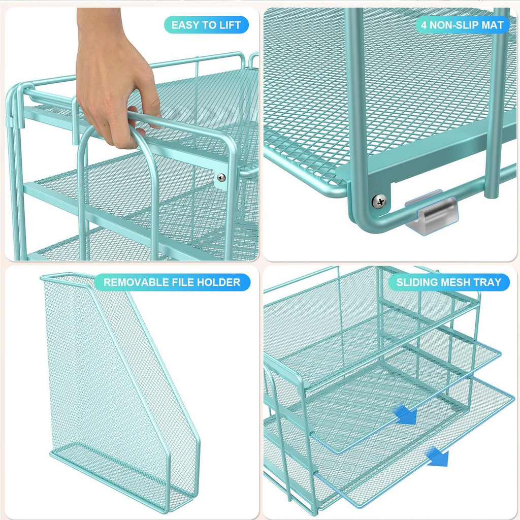 gianotter 4-Tier Paper Organizer With Magazine Holder