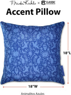 Frida Kahlo® + Classic Accessories® Accent Pillows, 2-Pack, 18 Inch, Animalitos Azules