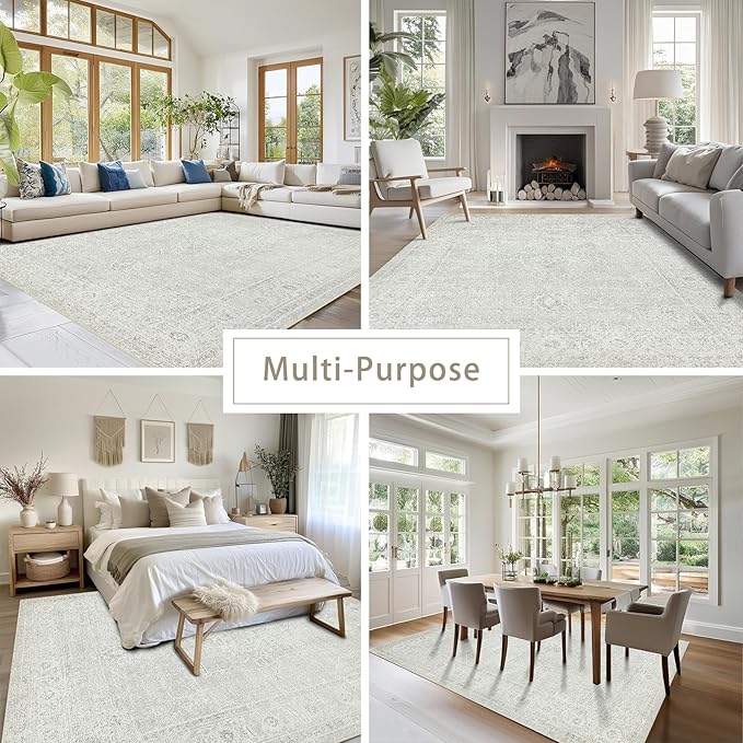 Washable Rugs 6x9 Area Rugs for Living Room, Large Carpets, Ultra Soft Faux - Image 5