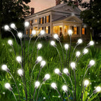 OZS 6 Pack Orange Purple Halloween Decorations Outdoor Solar Firefly Lights