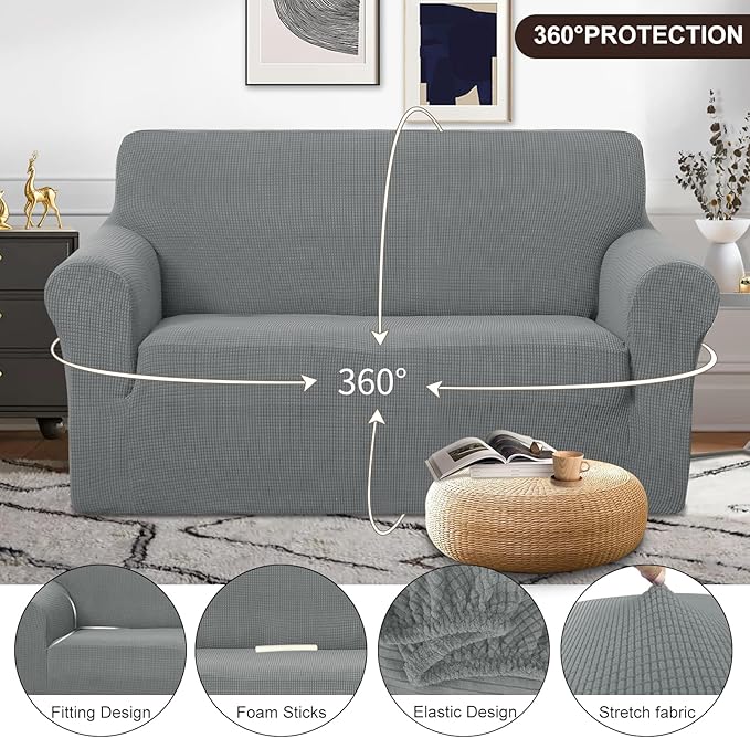 U-NICE HOME Loveseat Cover Stretch Couch Cover Sofa Cover Sofa Slipcover - Image 3
