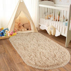 Pionblank Fluffy Area Rug for Bedroom 2.6'x5.3', Shag Oval Rug for Bedside - Image 4