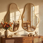 Bathroom Mirror for Over Sink-Gold Room Decor Wall Mirror 22"x 36"