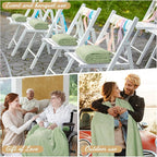 Buryeah 12 Pcs Flannel Throw Blanket Bulk 50 x 60 in Sleepover Blanket Outdoor - Image 4
