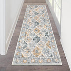 HEBE Hallway Runner Rug 2'x6' Washable Vintage Distressed Area Rugs Non Slip by HEBE