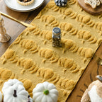 Artoid Mode Ginger Soft Faux Fur Pumpkins Fall Table Runner 13x72 Inch