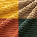 MIULEE Pack of 4 Green-Rust Corduroy Decorative Throw Pillow Covers 18x18 Inch - Image 3