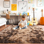 Pionblank Super Fluffy Brown Rug - Image 2