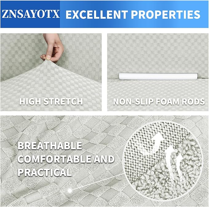 ZNSAYOTX 1 Piece Jacquard Couch Covers - Image 4