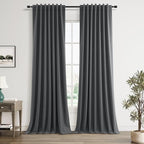 Guken 100% Blackout Curtains 102 Inch Length 2 Panels Set by Guken
