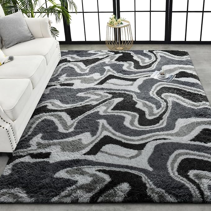 TWINNIS Super Soft Shaggy Rugs Fluffy Carpets, 4x5.9 Feet, Indoor Modern Plush - Image 8