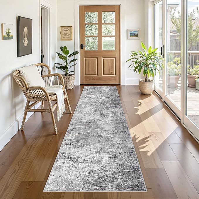 UERMEI 2X8 Washable Runner Rug for Hallway: Soft Neutral Modern Abstract Area - Image 7