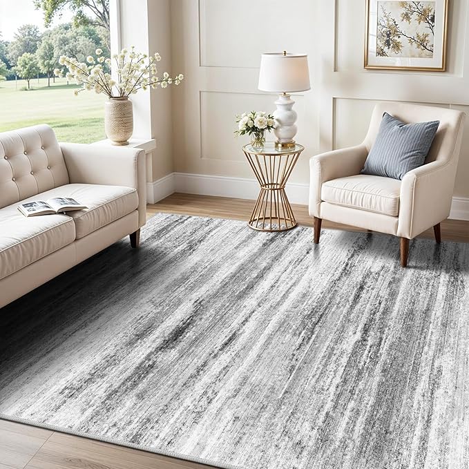 5x7 Area Rug for Living Room: Non-Slip Washable Rugs for Dining Room Bedroom by WIEVEDENS