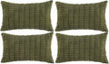 Fancy Homi 4 Packs Boho Moss Green Decorative Throw Pillow Covers 12x24 Inch by Fancy+Homi