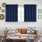 DWCN Short Curtains for Bathroom Windows 36 inches Length 2 Panels Set - Image 2