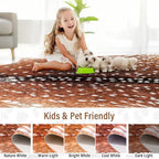 AROGAN Premium Deer Print Rug 5.2x6.2 Feet, Machine Washable Faux Fur Rug - Image 8