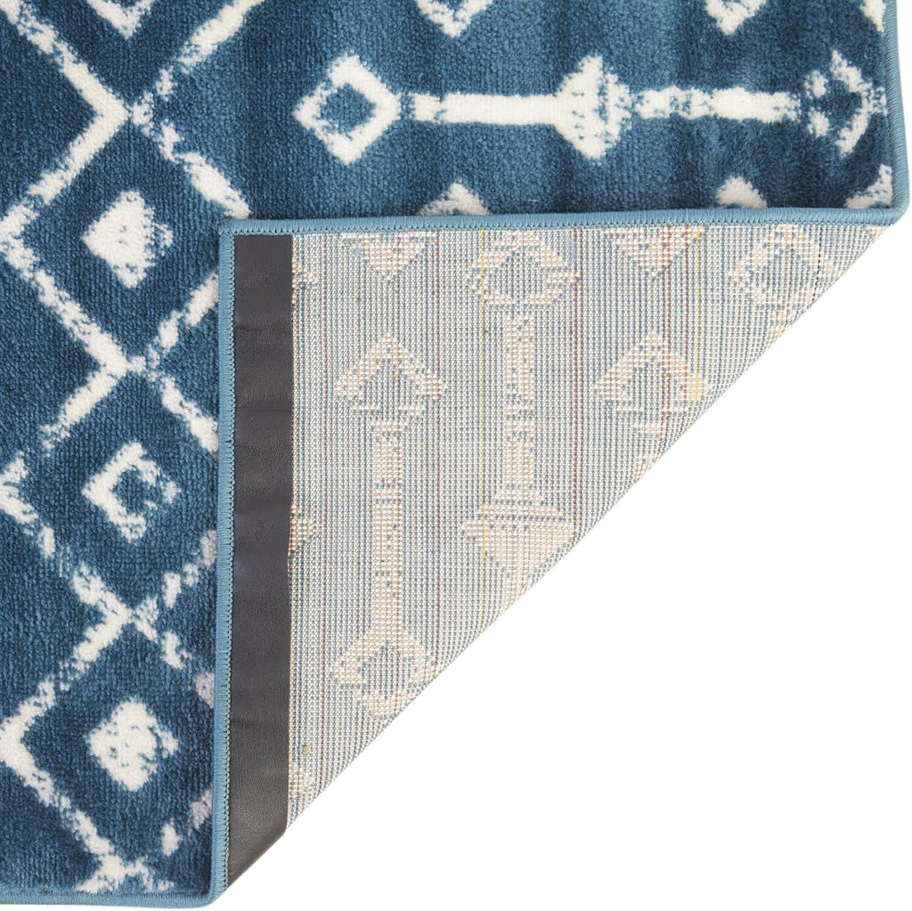 Unique Loom Moroccan Trellis Collection Area Rug - Mamounia (3' 3" x 5' 3" Rectangle Blue/Ivory)