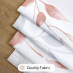 HOMEIDEAS Non-See-Through Pink and White Privacy Sheer Curtains 52 X 63 Inch - Image 6
