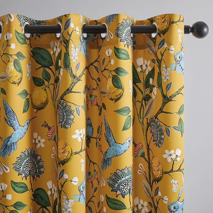 Topfinel Mustard Yellow Luxury Curtains 96 Inches Long by Topfinel