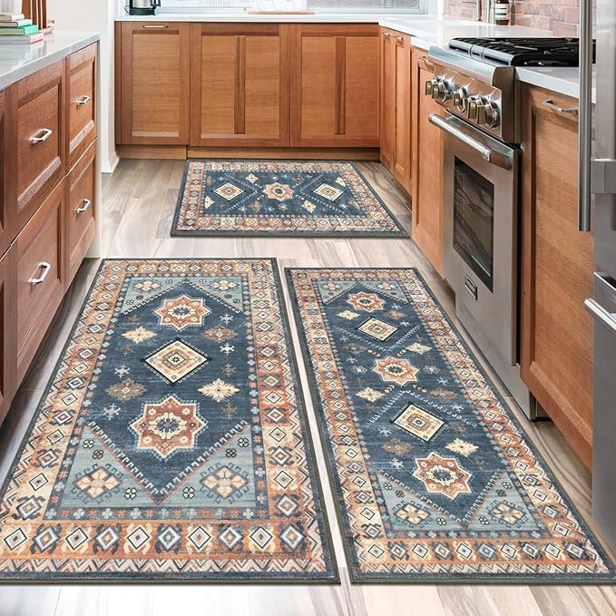 HEBE Boho Kitchen Rug Sets 3 Piece - Image 7