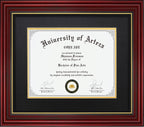 CORE ART 15x18 Diploma Frame, Cherry Red, Black Mat for 11x14