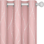 Deconovo Pink Blackout Curtains by Deconovo