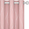 Deconovo Pink Curtains, Thermal Insulated Soundproof Curtain, 45 x 45 Inch Long by Deconovo