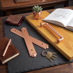 5.04" c-c Brushed Copper Cabinet Pulls Zinc Alloy Drawer Pulls with plate