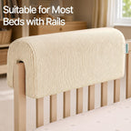 AEOCOO Bed Rail Bumpers for Toddlers, U-Shaped 3 Ft Kid Bed Bumpers, Beige