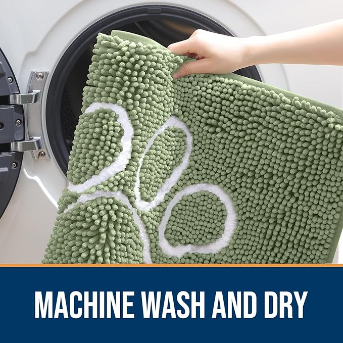 OLANLY Dog Door Mat for Muddy Paws 30x20, Paw Print Design, Absorbs Moisture - Image 5