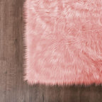 Goolela Pink Fur Rug for Bedroom Sheepskin Rug 2x6 Fluffy Runner Rug Dorm Fuzzy - Image 5