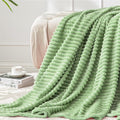 BEDELITE Fleece Blanket Twin Size – 3D Ribbed Jacquard Soft and Warm Decorative by BEDELITE
