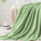 BEDELITE Fleece Blanket Twin Size – 3D Ribbed Jacquard Soft and Warm Decorative by BEDELITE